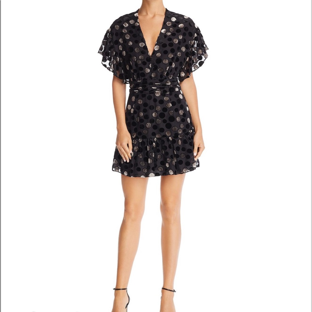 SAYLOR burnout velvet dot dress